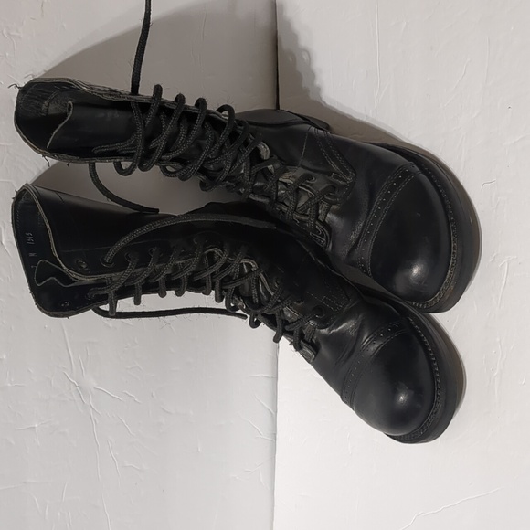 Vintage Corcoran Men Boots Size 7  Leather Military Combat Cap Toe Jump 1515 - Picture 2 of 12
